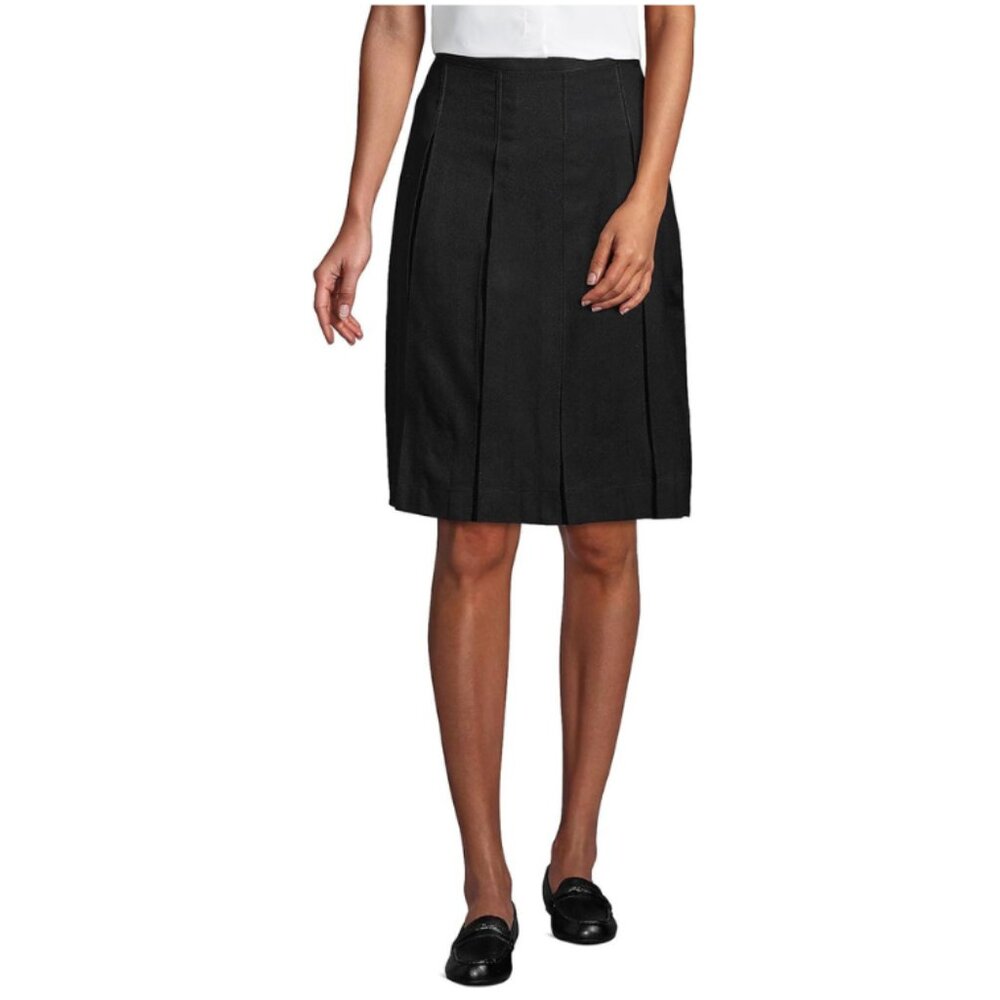 Misook Exclusively Black A-line Elastic Waist Midi Skirt Size- L
